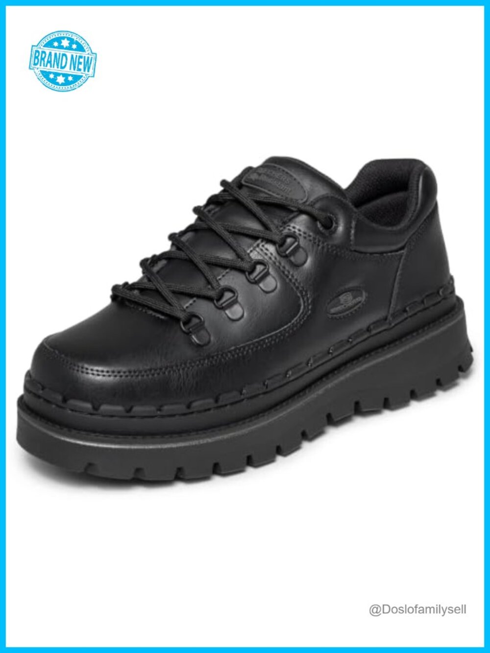 Women's Slip Resistant Leather Lace-Up Work Sneakers Memory Foam
